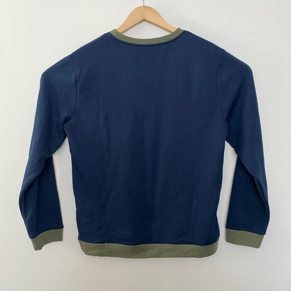 NEW Onia Hudson Colorblock Crewneck Sweater Blue - Picture 6 of 10